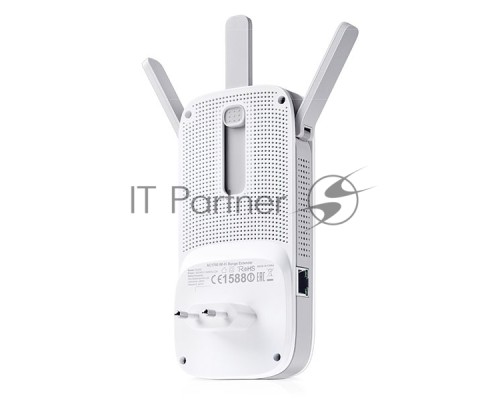 Повторитель беспроводного сигнала TP-Link SOHO  RE450 10/100/1000BASE-TX/Wi-Fi белый поставляется без кабеля RJ-45