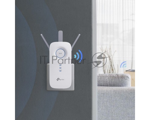 Повторитель беспроводного сигнала TP-Link SOHO  RE450 10/100/1000BASE-TX/Wi-Fi белый поставляется без кабеля RJ-45