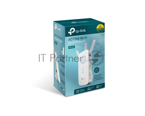 Повторитель беспроводного сигнала TP-Link SOHO  RE450 10/100/1000BASE-TX/Wi-Fi белый поставляется без кабеля RJ-45