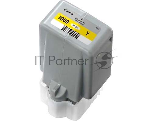 Картридж Canon PFI-1000 Y жёлтый (80 мл.) для Canon IJ SFP PRO-1000 WFG