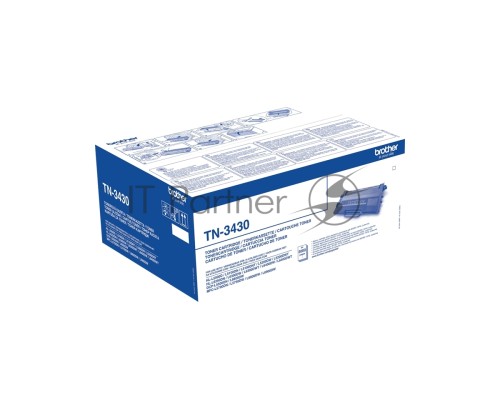 Картридж лазерный Brother TN3430 чёрный (3000стр.) для Brother HL-L5000D/L5100DN/L5100DNT/L5200DW/L5200DWT/L6250DN/L6300DW/L6300DWT/L6400DW/L6400DWT/DCP-L5500DN/L6600DW/MFC-L5700DN/L5750DW/L6800DW/L6800DWT/L6900DW/L6900DWT