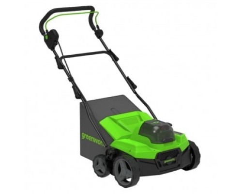 [Культиваторы, Аэраторы  ] Greenworks GD40SC38IIK4 Аэратор-скарификатор аккумуляторный, 40V, бесщеточный, c 1хАКБ 4Ач и ЗУ [2517607UB]