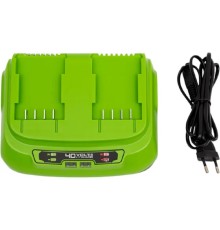 Greenworks G40UC8 Быстрое зарядное устройство для 2-х аккумуляторов,40V [2938807]