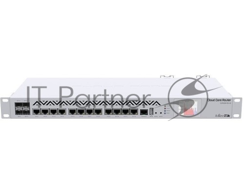 Маршрутизатор Mikrotik CCR1036-12G-4S-EM  Cloud Core Router 1036-12G-4S with Tilera Tile-Gx36 CPU (36-cores, 1.2Ghz per core), 16GB RAM, 4xSFP cage, 12xGbit LAN, RouterOS L6, 1U rackmount case, PSU, LCD panel