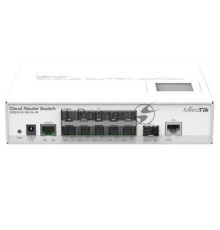 Сетевой коммутатор  Mikrotik CRS212-1G-10S-1S+IN Cloud Router Switch 212-1G-10S-1S+IN with Atheros QC8519 400Mhz CPU, 64MB RAM, 1xGigabit LAN, 10xSFP cages, 1xSFP+ cage, RouterOS L5, LCD panel, desktop case, PSU