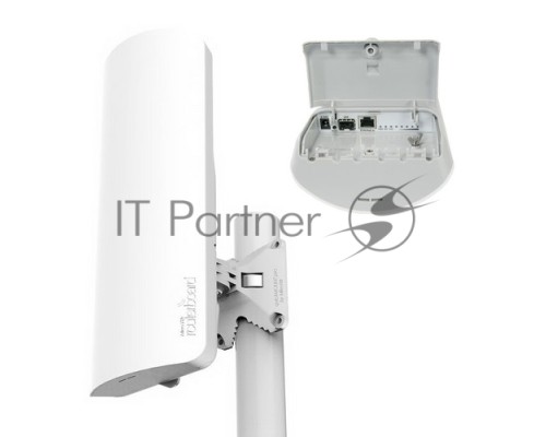 Точка доступа MikroTik RB921GS-5HPacD-15S mANTBox 15s (5GHz 120 degree 15dBi 2X2 MIMO Dual Polarization Sector Antenna, 720MHz CPU, 128MB RAM, 1xGbit LAN, 1xSFP, PoE, PSU, mounting kit, RouterOS L4)