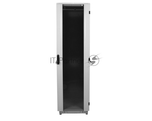 Шкаф телекоммуникационный напольный 42U (600x800) дверь стекло, цвет чёрный  (ШТК-М-42.6.8-1ААА-9005) (3 коробки)
