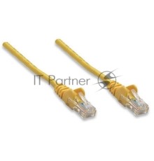 Патч-корд UTP кат. 5e,  0.5м Exegate желтый