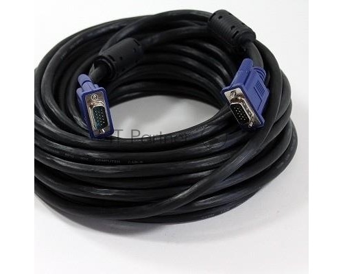 Кабель монитор-SVGA card (15M-15M) 10м 2 фильтра VCOM <VVG6448-10M>
