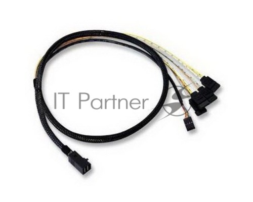  Кабель ACD-SFF8643-SATASB-08M, INT SFF8643-to-4*SATA+SB (MiniSAS HD -to- 4*SATA+SideBand internal cable) 75cm