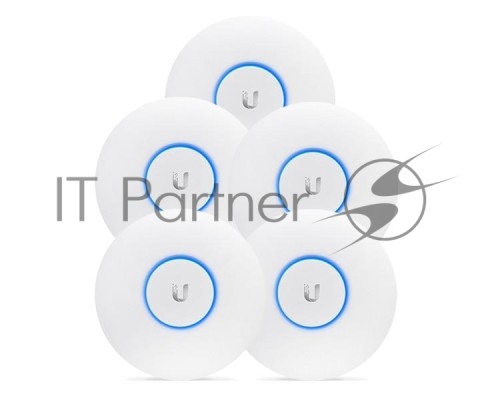 Сетевое оборудование UBIQUITI UAP-AC-LR-5 5 точек доступа 2.4+5 ГГц, 802.11ac, 24 дБм, 1x 1G Ethernet