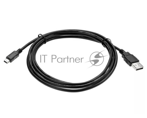 Кабель USB 2.0 A-->mini-B 5P (1.8 м) черный, Telecom<TC6911BK-1.8M>