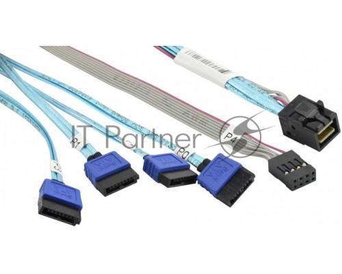 Кабель Supermicro internal mini SAS HD to 4 SATA 12G, 75/75/90/90cm w/75cm SB, S. 30AWG,RoHS/REACH Кабель Supermicro internal mini SAS HD to 4 SATA 12G, 75/75/90/90cm w/75cm SB, S. 30AWG,RoHS/REACH
