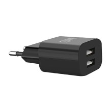 Bion Сетевое Зарядное Устройство, 2*USB-A, 10 Вт, черный [BXP-ADP-2A-10B]