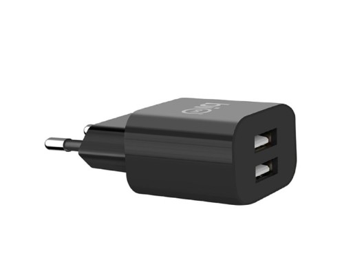 [Аксессуар] Bion Сетевое Зарядное Устройство, 2*USB-A, 10 Вт, черный [BXP-ADP-2A-10B]
