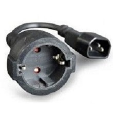 Bion Кабель-удлинитель питания 0.15м, C14 - Розетка с заземлением, 0.75мм, медь, 10А, черный [BXP-PC-289]