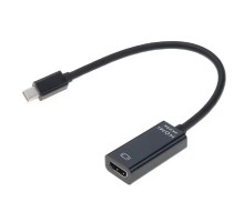 Bion Переходник с кабелем mini DisplayPort - HDMI, 20M/19F, 4K@30Hz, 15см, черный [BXP-A-mDPM-HDMIF-015]