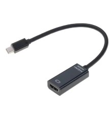 Bion Переходник с кабелем mini DisplayPort - HDMI, 20M/19F, 4K@30Hz, 15см, черный [BXP-A-mDPM-HDMIF-015]