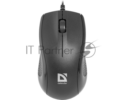 Мышь проводная Defender Optimum MB-160 черный, 1000 dpi, USB, кнопки - 3