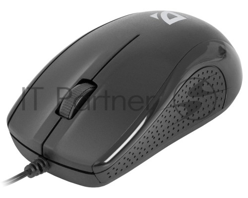 Мышь проводная Defender Optimum MB-160 черный, 1000 dpi, USB, кнопки - 3