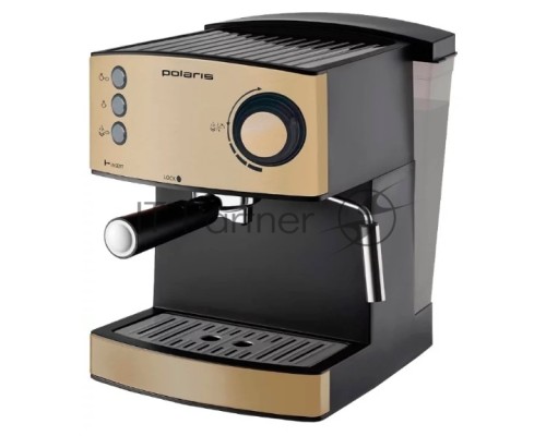 Кофеварка рожковая Polaris PCM 1527E Adore Crema шампань, исп. кофе - молотый, 1.5 л, 850 Вт, 15 Бар.