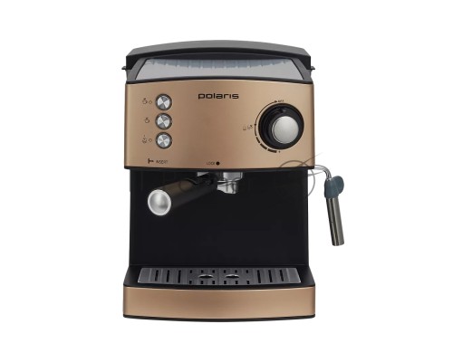 Кофеварка рожковая Polaris PCM 1527E Adore Crema шампань, исп. кофе - молотый, 1.5 л, 850 Вт, 15 Бар.