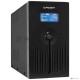 Источник бесперебойного питания CROWN 800VA/510W, металл, 1x12V/9AH, розетки 3*EURO+1*IEC bybass, трансформатор AVR 145-280V, LCD дисплей, съёмный кабель 1.2м, фильтр телефонной и ethernet линии RJ11/45, защита батареи, от перегрузки, от КЗ