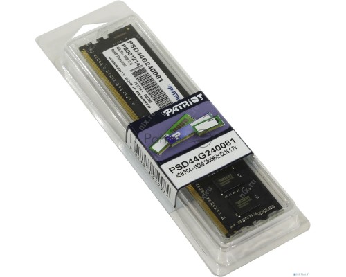 Оперативная память Patriot 4GB DDR4 DIMM PSD44G240081 {PC4-19200, 2400MHz} Оперативная память Patriot 4GB DDR4 DIMM PSD44G240081 {PC4-19200, 2400MHz}