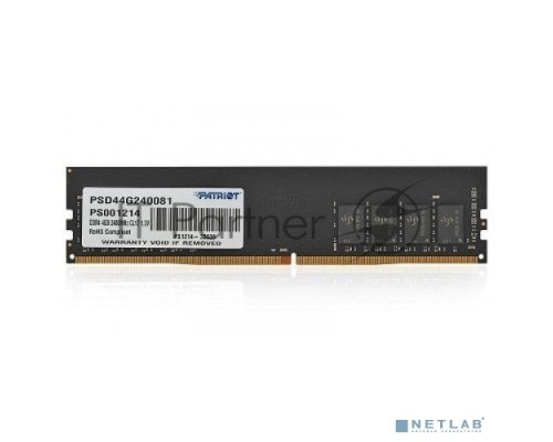 Оперативная память Patriot 4GB DDR4 DIMM PSD44G240081 {PC4-19200, 2400MHz} Оперативная память Patriot 4GB DDR4 DIMM PSD44G240081 {PC4-19200, 2400MHz}