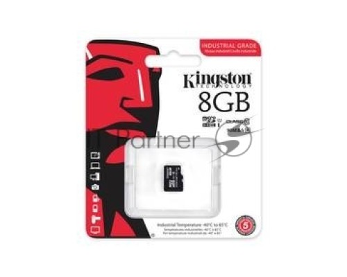 Флеш карта microSDHC 8Gb Class10 Kingston <SDCIT/8GBSP> Industrial Temperature SP Class UHS-I без адаптера