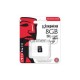 Флеш карта microSDHC 8Gb Class10 Kingston <SDCIT/8GBSP> Industrial Temperature SP Class UHS-I без адаптера