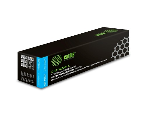 [расходные материалы] Картридж лазерный Cactus CSP-W2031A голубой (2100стр.) для HP LJ M454/MFP M479