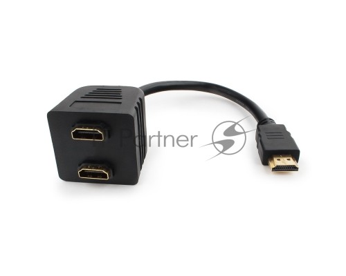 Разветвитель HDMI Cablexpert DSP-2PH4-002, HD19F/2x19F, 1 компьютер => 2 монитора, пасcивный, Full-HD, 3D, 1.4v Разветвитель HDMI Cablexpert DSP-2PH4-002, HD19F/2x19F, 1 компьютер => 2 монитора, пасcивный, Full-HD, 3D, 1.4v