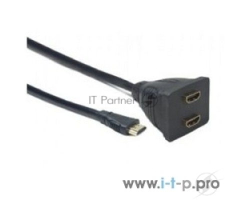 Разветвитель HDMI Cablexpert DSP-2PH4-002, HD19F/2x19F, 1 компьютер => 2 монитора, пасcивный, Full-HD, 3D, 1.4v Разветвитель HDMI Cablexpert DSP-2PH4-002, HD19F/2x19F, 1 компьютер => 2 монитора, пасcивный, Full-HD, 3D, 1.4v