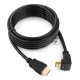 Кабель HDMI Cablexpert CC-HDMI490-10, 19M/19M, v2.0, медь, позол.разъемы, экран, угловой, 3м, черный, пакет