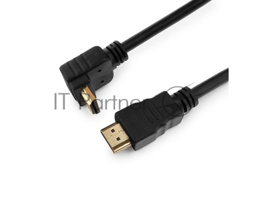 Кабель HDMI Cablexpert CC-HDMI490-10, 19M/19M, v2.0, медь, позол.разъемы, экран, угловой, 3м, черный, пакет Кабель HDMI Cablexpert CC-HDMI490-10, 19M/19M, v2.0, медь, позол.разъемы, экран, угловой, 3м, черный, пакет