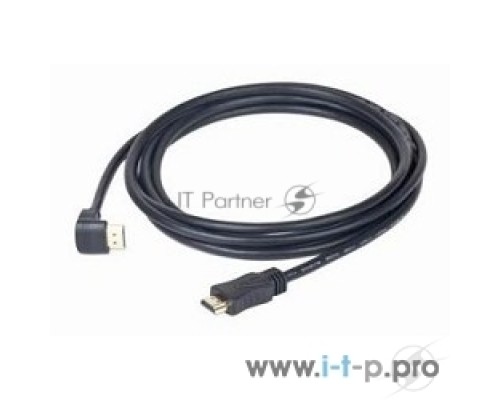 Кабель HDMI Cablexpert CC-HDMI490-10, 19M/19M, v2.0, медь, позол.разъемы, экран, угловой, 3м, черный, пакет Кабель HDMI Cablexpert CC-HDMI490-10, 19M/19M, v2.0, медь, позол.разъемы, экран, угловой, 3м, черный, пакет