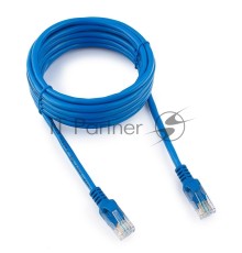 Патч-корд UTP Cablexpert кат.5e, 3м, литой, многожильный (синий)