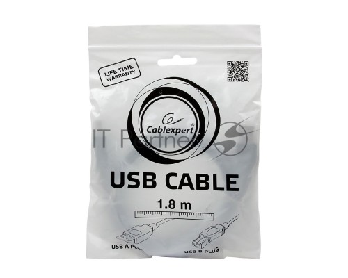 Кабель USB 2.0 Pro Cablexpert CCP-USB2-AMBM-6G, AM/BM, 1.8м, экран, серый Кабель USB 2.0 Pro Cablexpert CCP-USB2-AMBM-6G, AM/BM, 1.8м, экран, серый