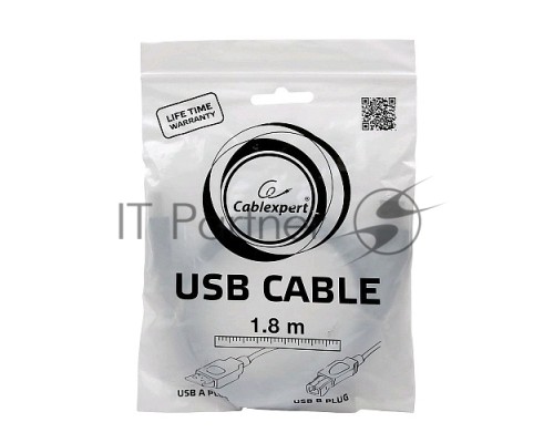 Кабель USB 2.0 Pro Cablexpert CCP-USB2-AMBM-6G, AM/BM, 1.8м, экран, серый Кабель USB 2.0 Pro Cablexpert CCP-USB2-AMBM-6G, AM/BM, 1.8м, экран, серый