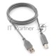 Кабель USB 2.0 Pro Cablexpert CCP-USB2-AMBM-6G, AM/BM, 1.8м, экран, серый