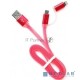 Кабель USB 2.0 Cablexpert CC-mAPUSB2pk1m, AM/microBM 5P - iPhone lightning, 1м, комбо кабель, алюминиевые разъемы, розовый, блистер