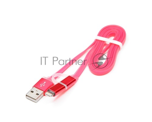 Кабель USB 2.0 Cablexpert CC-mAPUSB2pk1m, AM/microBM 5P - iPhone lightning, 1м, комбо кабель, алюминиевые разъемы, розовый, блистер