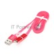Кабель USB 2.0 Cablexpert CC-mAPUSB2pk1m, AM/microBM 5P - iPhone lightning, 1м, комбо кабель, алюминиевые разъемы, розовый, блистер