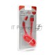 Кабель USB 2.0 Cablexpert CC-mAPUSB2pk1m, AM/microBM 5P - iPhone lightning, 1м, комбо кабель, алюминиевые разъемы, розовый, блистер