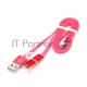 Кабель USB 2.0 Cablexpert CC-mAPUSB2pk1m, AM/microBM 5P - iPhone lightning, 1м, комбо кабель, алюминиевые разъемы, розовый, блистер