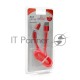 Кабель USB 2.0 Cablexpert CC-mAPUSB2pk1m, AM/microBM 5P - iPhone lightning, 1м, комбо кабель, алюминиевые разъемы, розовый, блистер