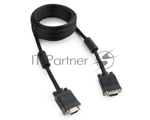 Кабель VGA Premium Cablexpert CC-PPVGA-10-B, 15M/15M, 3.0м, черный, тройной экран, феррит.кольца, пакет Кабель VGA Premium Cablexpert CC-PPVGA-10-B, 15M/15M, 3.0м, черный, тройной экран, феррит.кольца, пакет