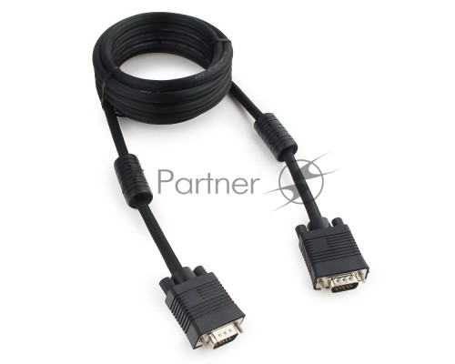 Кабель VGA Premium Cablexpert CC-PPVGA-10-B, 15M/15M, 3.0м, черный, тройной экран, феррит.кольца, пакет Кабель VGA Premium Cablexpert CC-PPVGA-10-B, 15M/15M, 3.0м, черный, тройной экран, феррит.кольца, пакет