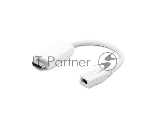 Переходник miniDisplayPort - HDMI, Cablexpert A-mDPF-HDMIM-001-W, 20F/19M, длина 10см, белый, пакет Переходник miniDisplayPort - HDMI, Cablexpert A-mDPF-HDMIM-001-W, 20F/19M, длина 10см, белый, пакет